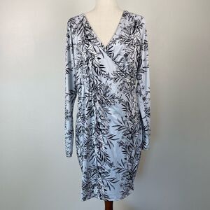 EAC V-Neck Long Sleeve Midi Dress Size XL